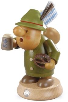 Räuchermann – Bayer mit traditioneller Tracht Gamsbarthut und Biermaß – BxH 12 x 16 cm