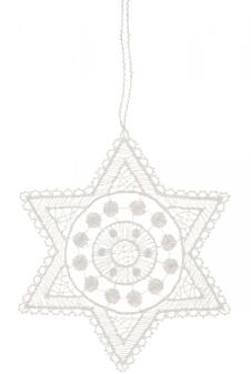 Baumbehang Schneestern I Plauener Spitze BxHxT 9x9x0,1cm