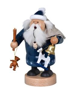 Räuchermann – detailreicher Knecht Ruprecht mit rotem Mantel und braunem Sack – BxHxT = 13 x 20 x 11