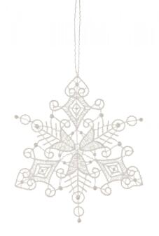 Baumbehang Schneestern VI Plauener Spitze BxHxT 9x9x0,1cm