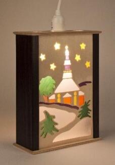 Fensterlaterne Christi Geburt, klein BxHxT 175x230x80mm