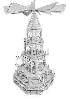 Bastelzubehör Laubsägevorlage Pyramide Motiv Erzgebirgische Weihnachtspyramide Höhe 90cm