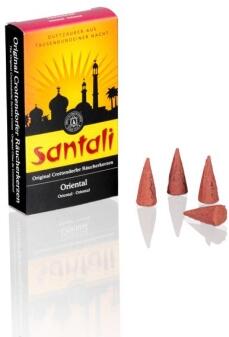 Räucherkerzen – exotischer Sandelholzduft, passend für Räuchermänner, handgefertigt – BxHxT = 6 x 11