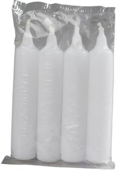 Adventskerzen – elegante weiße Stabkerzen für Kränze und Gestecke – HxØ 10,5 x 2,3 cm