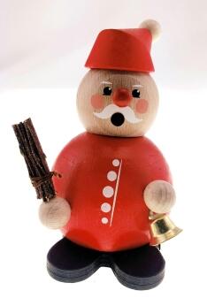 Räuchermann – traditioneller Weihnachtsmann mit rotem Mantel, Glocke und Rute – BxHxT 8,5 x 13,5 x
