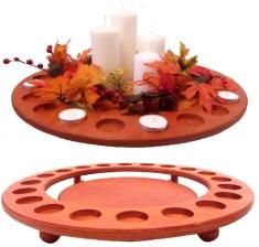 Dekoration - sch&ouml;ner Teelichthalter rot &ndash; LxBxH 45x45x6,5 cm