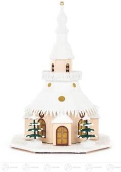 Lichterhaus Seiffener Kirche klein, elektr. Beleuchtung Breite x Höhe x Tiefe 19 cmx25 cmx19 cm