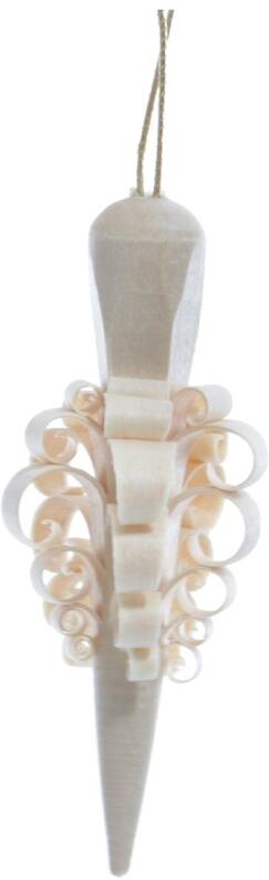 Christbaumschmuck - Gestochener Spanzapfen - Ansicht 2 - Fadenlänge ca 7cm