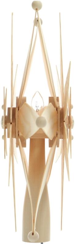 Christbaumspitze elektr. beleuchtet doppelt aus Kiefernblätter Natur - Ansicht Seite - Passenden