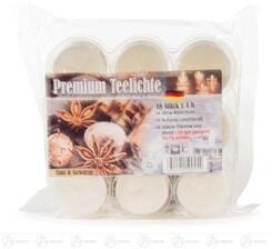 Duft-Teelichte &ndash; w&auml;rmender Zimtduft in transparenter Acrylschale, elegant wei&szlig;