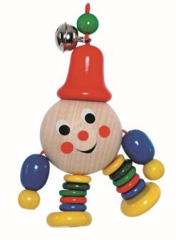 Holzspielzeug – bunte Clipfigur Seppl mit Glockenhut – BxHxT 9 x 20 x 3 cm