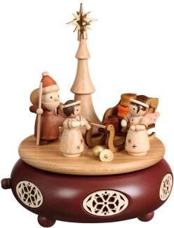 Spieldose Bescherung HxLxB 17x12x12cm