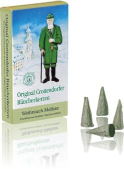 Räucherkerzen Weihrauch Melisse naturbelassen von Seiffener Volkskunst eG, Verpackung mit Motiv und 