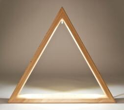 Schwibbogen Beleuchtetes Dreieck natur mit LED Band 12V/Trafo 100-240V BxHxT 40x35x6cm