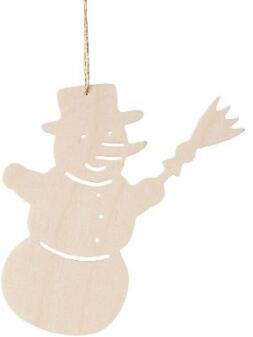 Baumbehang Schneemann mit Besen Höhe 70mm