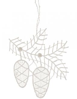 Baumbehang Zapfen Plauener Spitze BxHxT 7x7x0,1cm