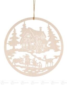 Fensterschmuck Fensterbild rodelnde Schneemänner Breite x Höhe ca 27 cmx27 cm