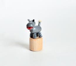 Holzspielzeug Wackelfigur Flusspferd Höhe=7cm