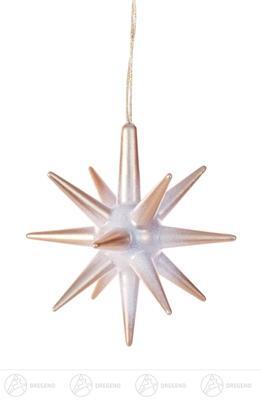 Baumschmuck Behang Stern wei&szlig;/gold (4)  Breite x H&ouml;he x Tiefe 5 cmx5 cmx5 cm