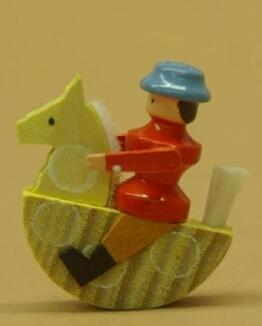 Holzfigur Reiterlein Höhe 3cm