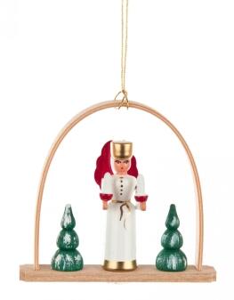 Baumbehang Engel mit Licht im Bogen H: 7cm