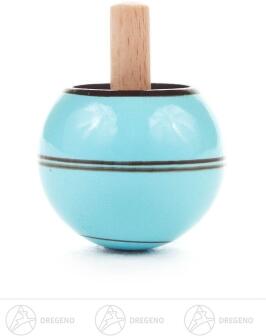 Spielzeug – traditioneller Steh-Auf-Kreisel in strahlendem Hellblau, spielerisch und handlich – HxØ 