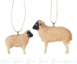 Baumschmuck Behang Rh&ouml;nschaf (2) Breite x H&ouml;he x Tiefe 2 cmx4 cmx4,5 cm