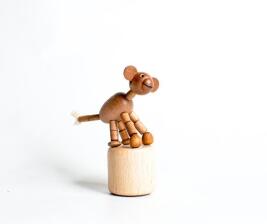 Holzspielzeug Wackelfigur Affe Höhe=8cm