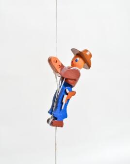 Holzspielzeug - Kletterfigur toller Cowboy - BxHxT ca. 3x6,5x2 cm