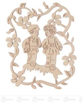 Fensterschmuck Fensterbild mit Schulkindern Breite x Höhe ca 6,5 cmx8 cm