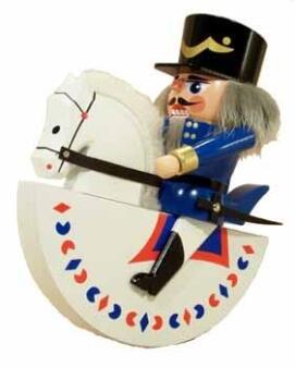 Figur – Nussknacker – Reiterlein – Husar blau – BxHxT ca. 18 × 19 × 5 cm