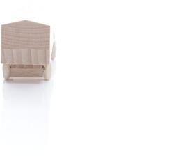 Holzspielzeug - Miniaturfahrzeug Lastenauto mit Planaufbau Natur - Ansicht Hinten - regt die Fantasie der Kinder an