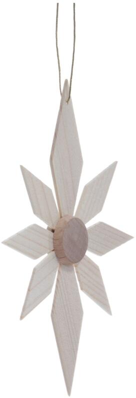 Christbaumschmuck - Holzstern mit 6 kleinen & 2 großen Segmenten - Ansicht Rechts - Damit kommt