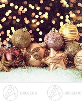 Servietten – festlich gestaltete Celebrate Xmas mit roten, goldenen und grünen Akzenten, 20 Stück – 