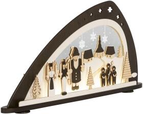 Schwibbogen LED original erzgebirgische Weihnacht BxHxT 66x33,8x6cm
