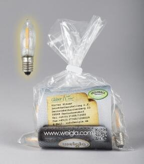 Schwibbogen Zubehör – LED Riffelkerzen-Set 10 x 23 V, 0,2 W, E10 – Höhe ca. 4,5 cm