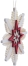 Christbaumschmuck - Spanstern aus 8 gestochenen Bäumchen - mit Roten Stern & Natur Rauten - Ansicht Rechts - Fadenlänge ca 7,5cm