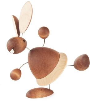 Osterfigur Hase Braun Modern Höhe 10cm
