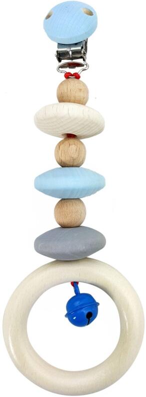 Wagenanhänger – liebevolles Babyspielzeug mit Ring, Perlen und Glöckchen – BxHxT 7 x 20 x 3.5 cm