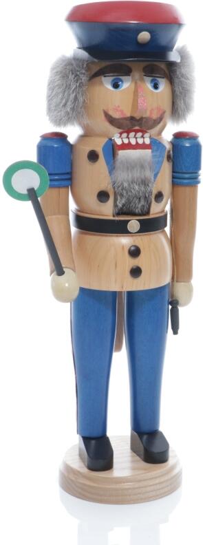 Weihnachtsfigur - Nußknacker Eisenbahner mit Kelle und Pfeife - Ansicht Weihnachtsfigur - Nußknacker