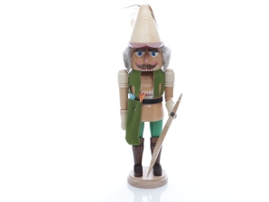 Weihnachtsfigur - Nußknacker Robin Hood mit Pfeil & Bogen - Ansicht Geöffneten Mund