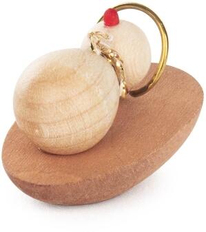 Miniaturfigur Wiege mit Engelbaby natur BxHxT 3,5x2,5x2cm