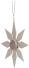 Christbaumschmuck - Holzstern mit 8 gleichen Kieferblättern - Ansicht Links - Fadenlänge ca 7cm