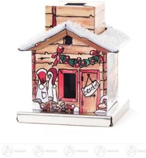 Räucherhaus – detailreiches Miniaturhaus mit filigranen Verzierungen, naturfarben – BxHxT = 3,8 x