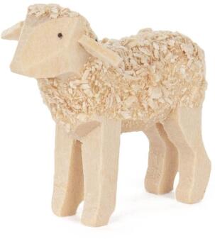 Reifentier – liebevolles Schaf stehend, naturfarben, detailreich gearbeitet – BxHxT = 1,8 x 2,5 x 3 