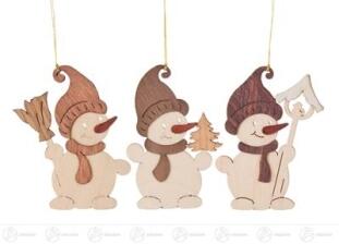 Baumschmuck Behang Schneemann (6) Breite x H&ouml;he ca 4 cmx7 cm