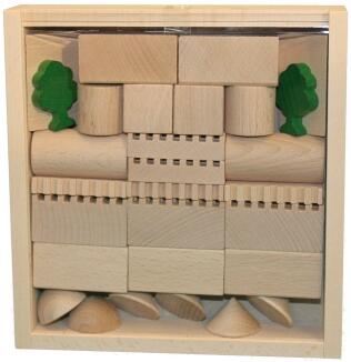 Holzspielzeug - Architekturbaukasten Nr. 2 - BxHxT 19,5x20,5x4,5cm