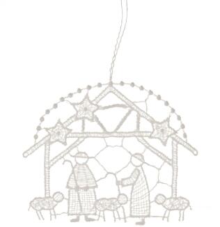 Baumbehang Hirten Plauener Spitze BxHxT 9x9x0,1cm