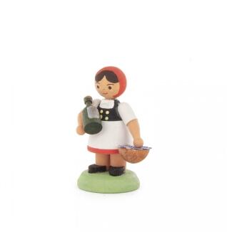 Miniaturfigur Rotkäppchen Höhe 4cm