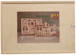Holzspielzeug - kreativer Baukasten Residenz mit 141 Teilen - BxHxT 37x27x5cm